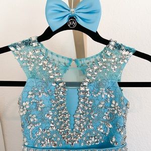 COPY - Girls Pageant gown with waterfall train